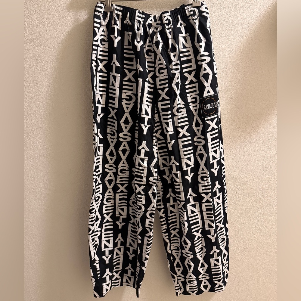 Savage X Fenty Black and White Patterned Pants Mens size Small